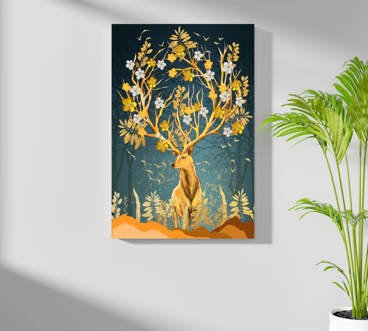 Golden Deer Aluminum Print - Image 7
