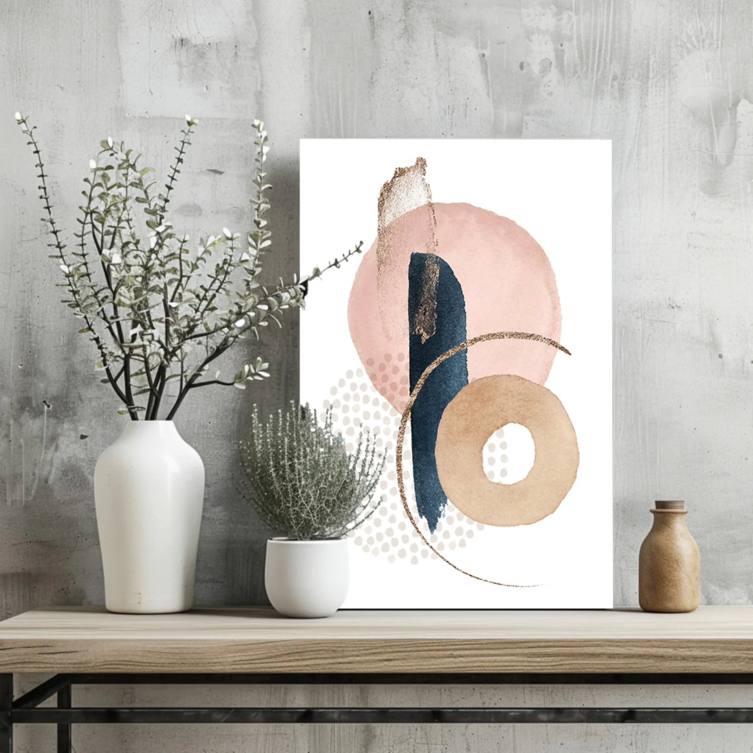 Line Art Modern Shape V2 Aluminum Print - Image 2