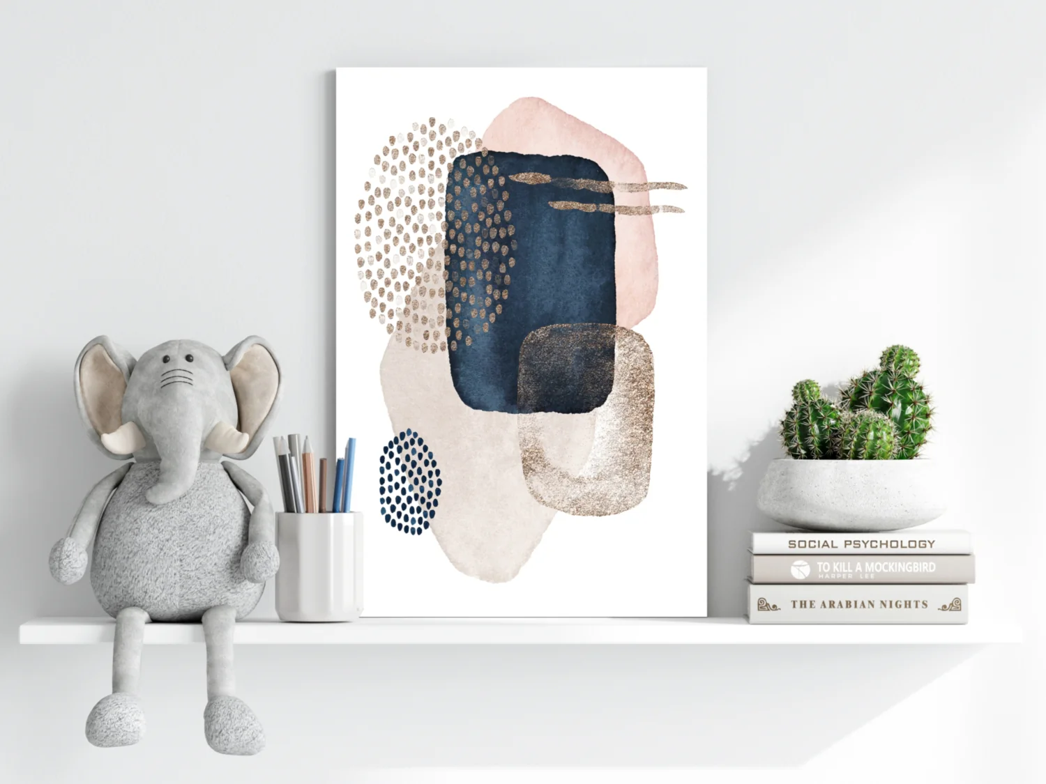 Line Art Modern Shape V3 Aluminum Print - Image 6