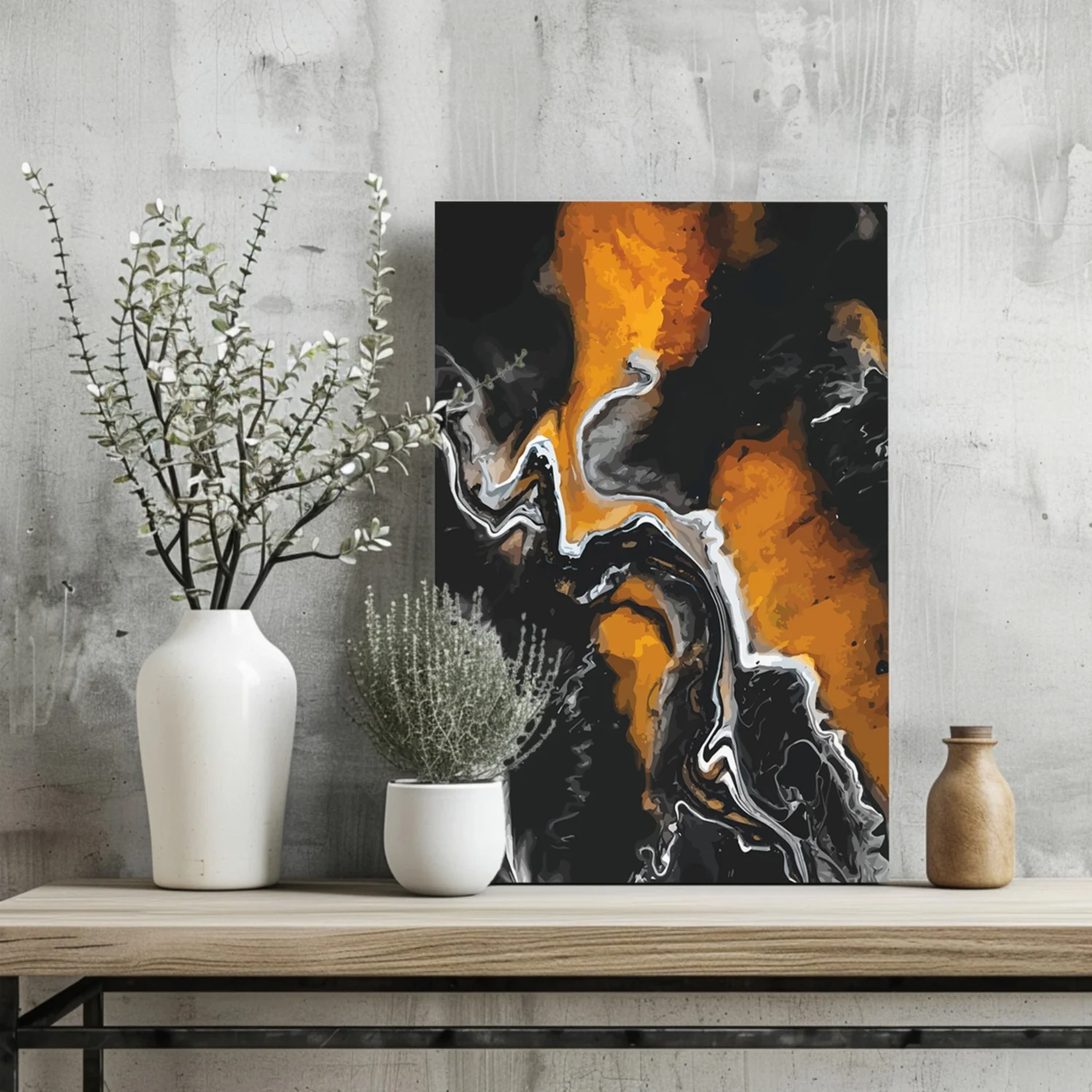Abstract Marble Pattern V1 Aluminum Print - Image 2