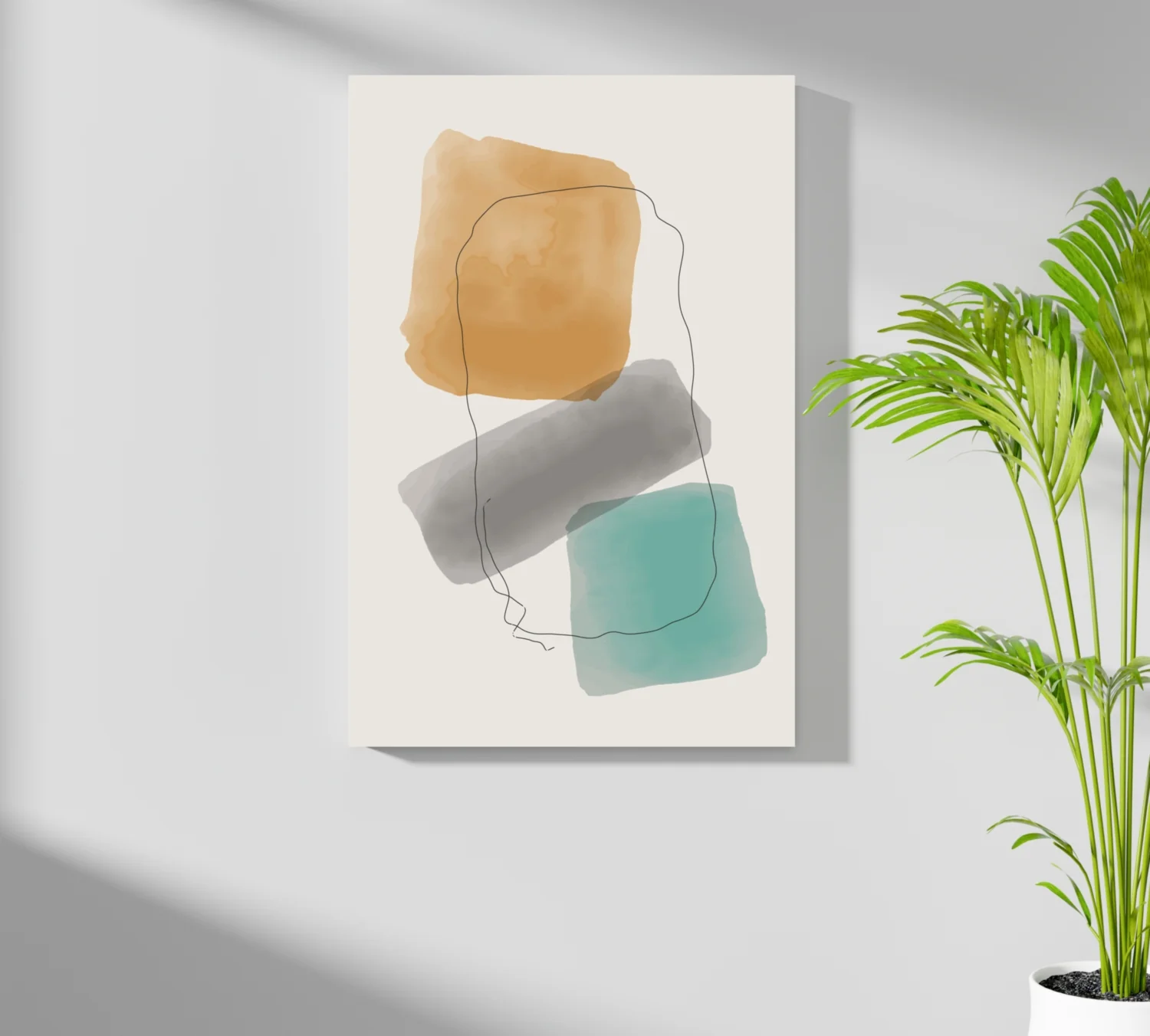 Line Art Modern Shape V6 Aluminum Print - Image 7