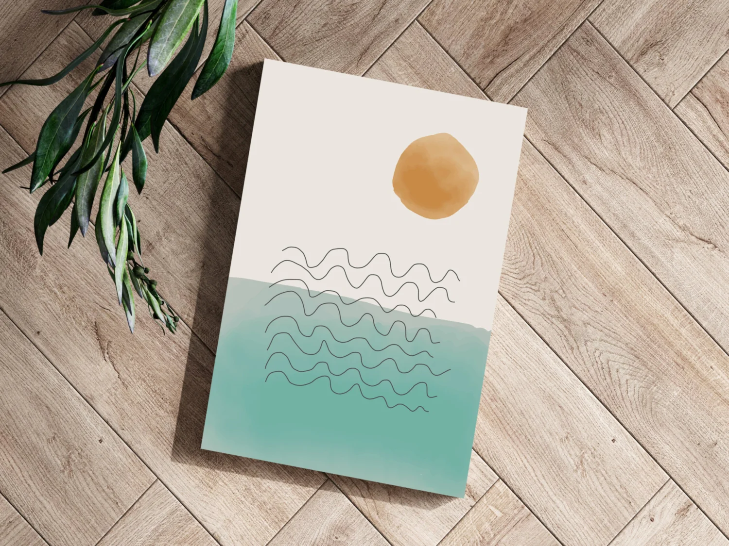 Line Art Modern Shape V7 Aluminum Print - Image 3