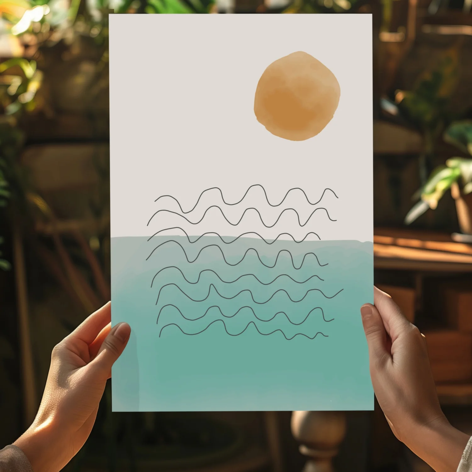 Line Art Modern Shape V7 Aluminum Print - Image 5