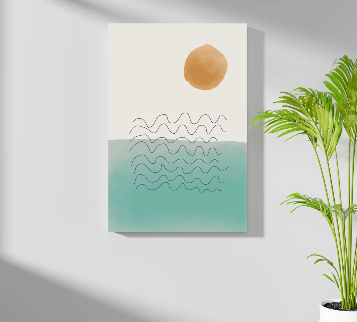 Line Art Modern Shape V7 Aluminum Print - Image 7