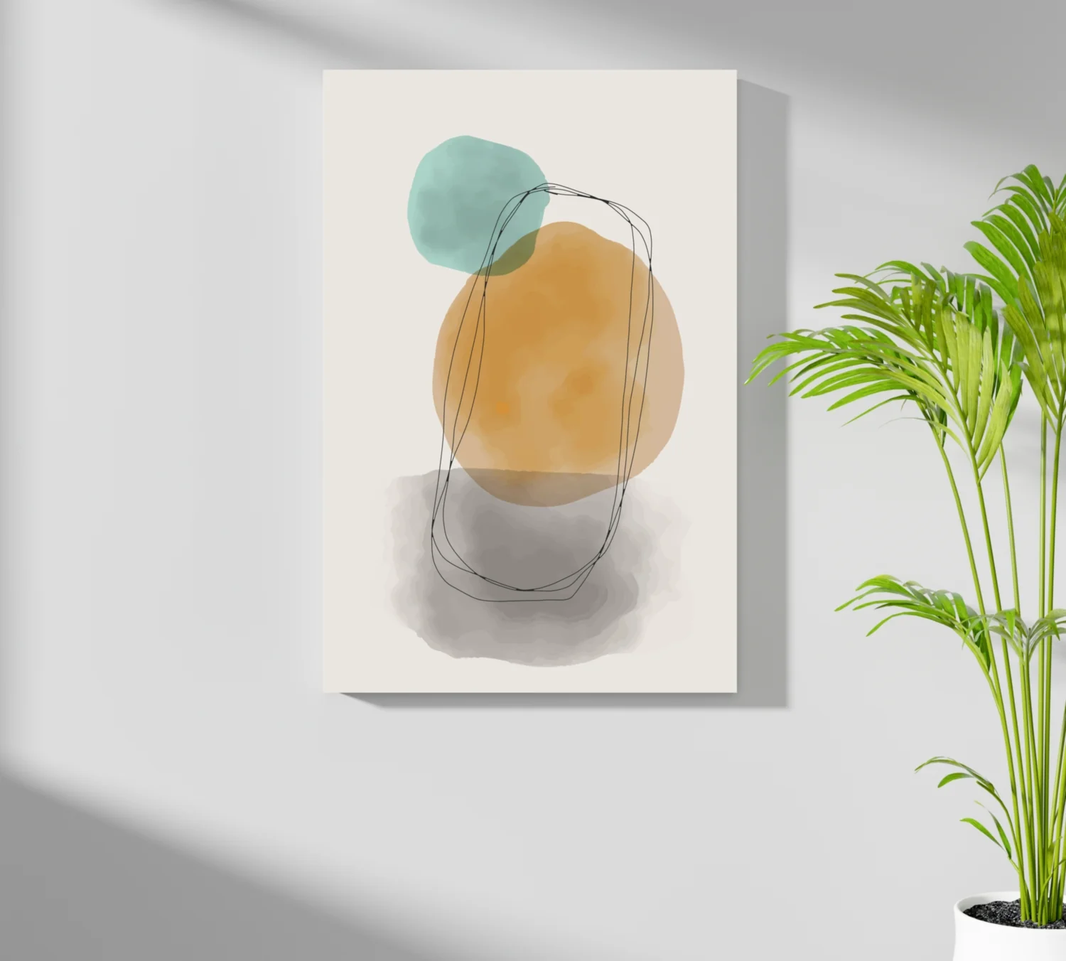 Line Art Modern Shape V8 Aluminum Print - Image 7
