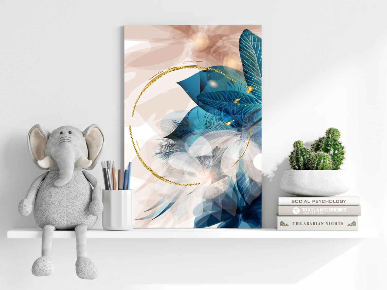 Abstract Teal Aluminum Print - Image 6