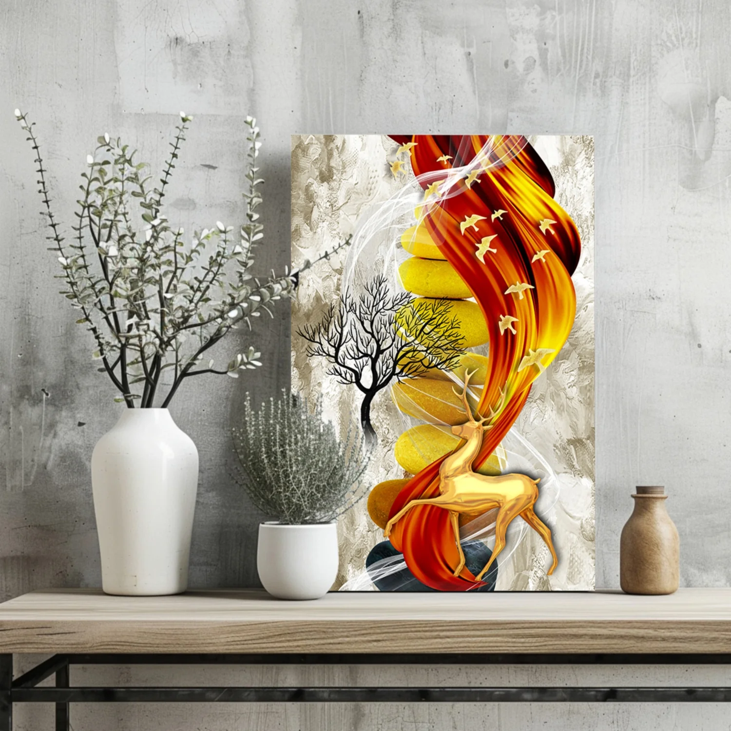 Abstract Deer Aluminum Print - Image 2