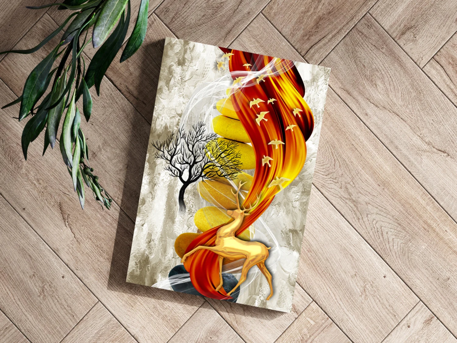 Abstract Deer Aluminum Print - Image 3
