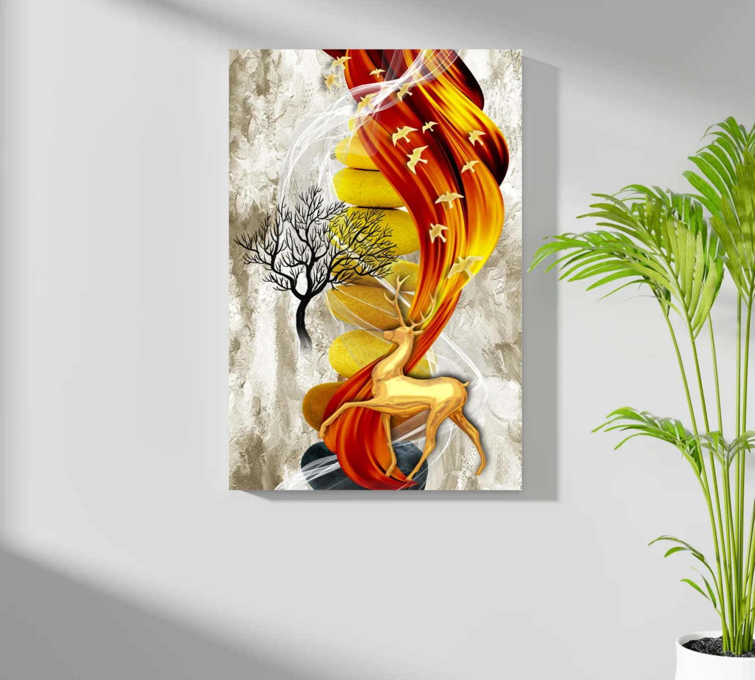 Abstract Deer Aluminum Print - Image 7
