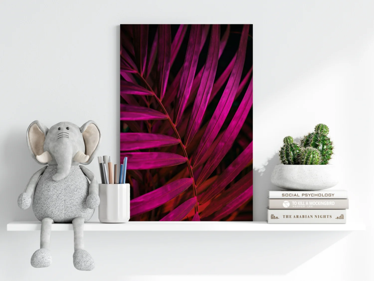 Fuschia Leaf Aluminum Print - Image 6