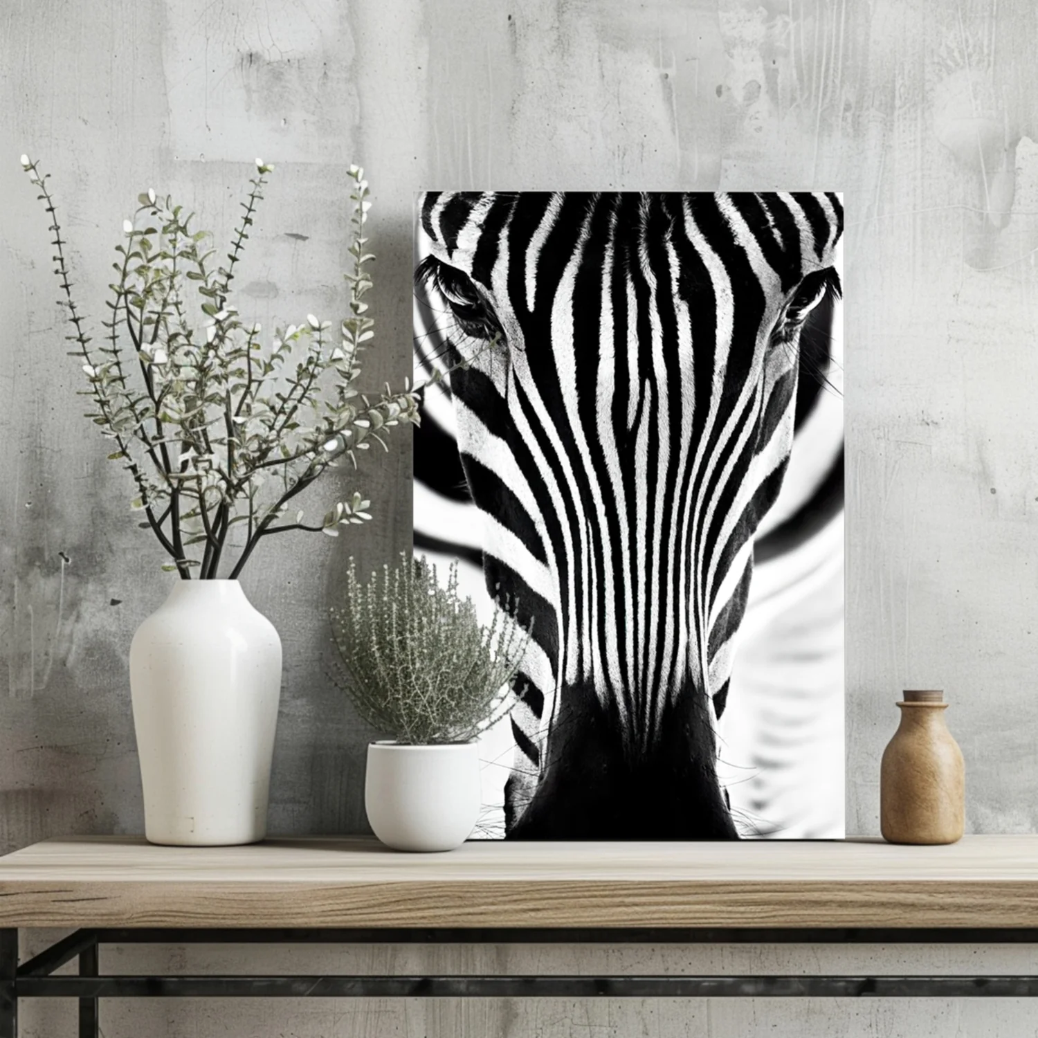 Zebra Portrait Aluminum Print - Image 2