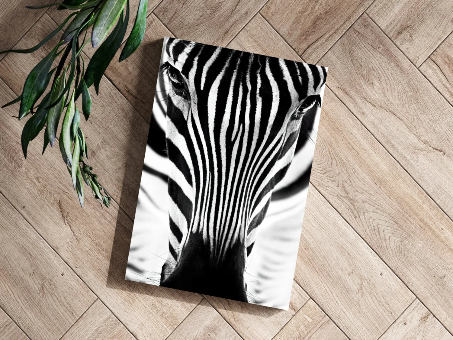 Zebra Portrait Aluminum Print - Image 3
