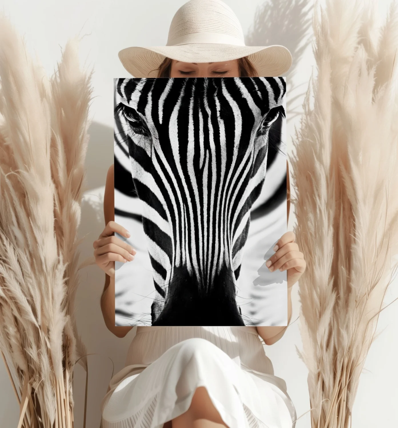 Zebra Portrait Aluminum Print - Image 4
