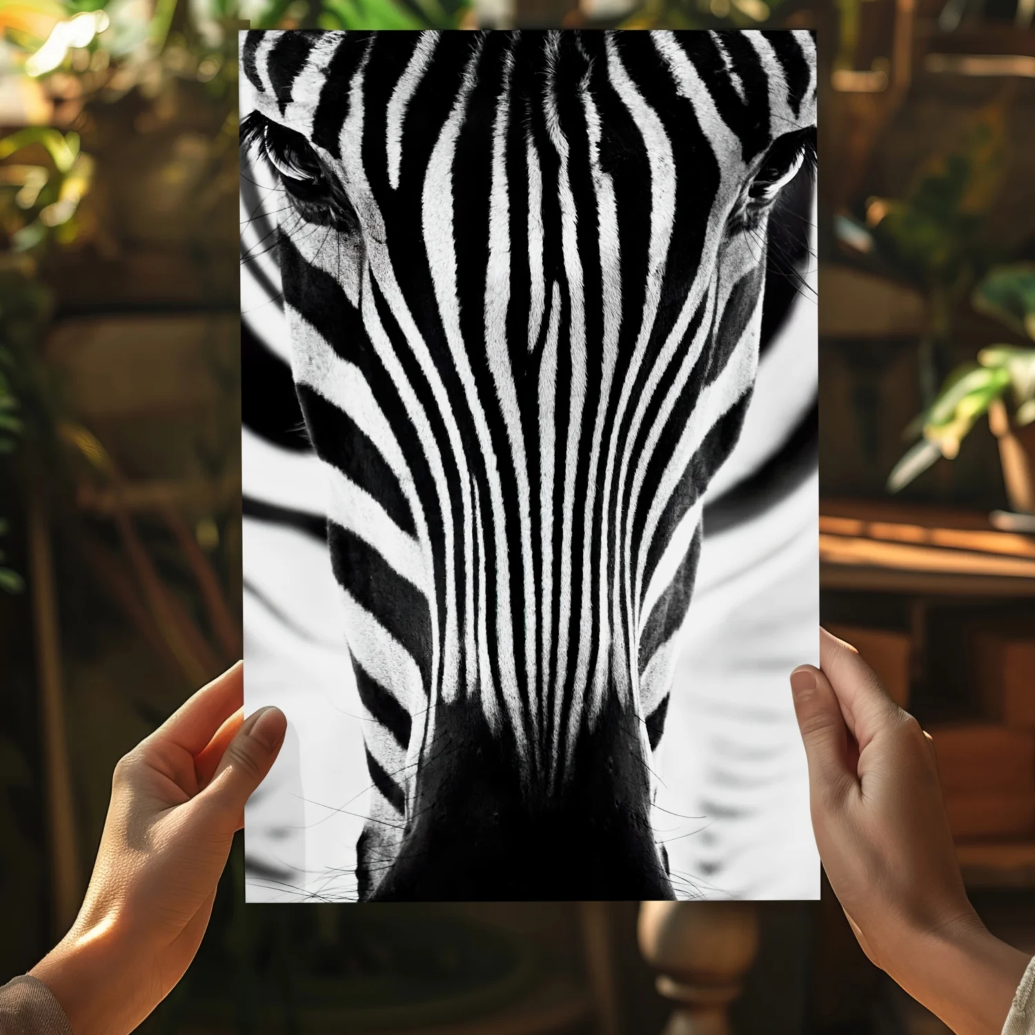 Zebra Portrait Aluminum Print - Image 5