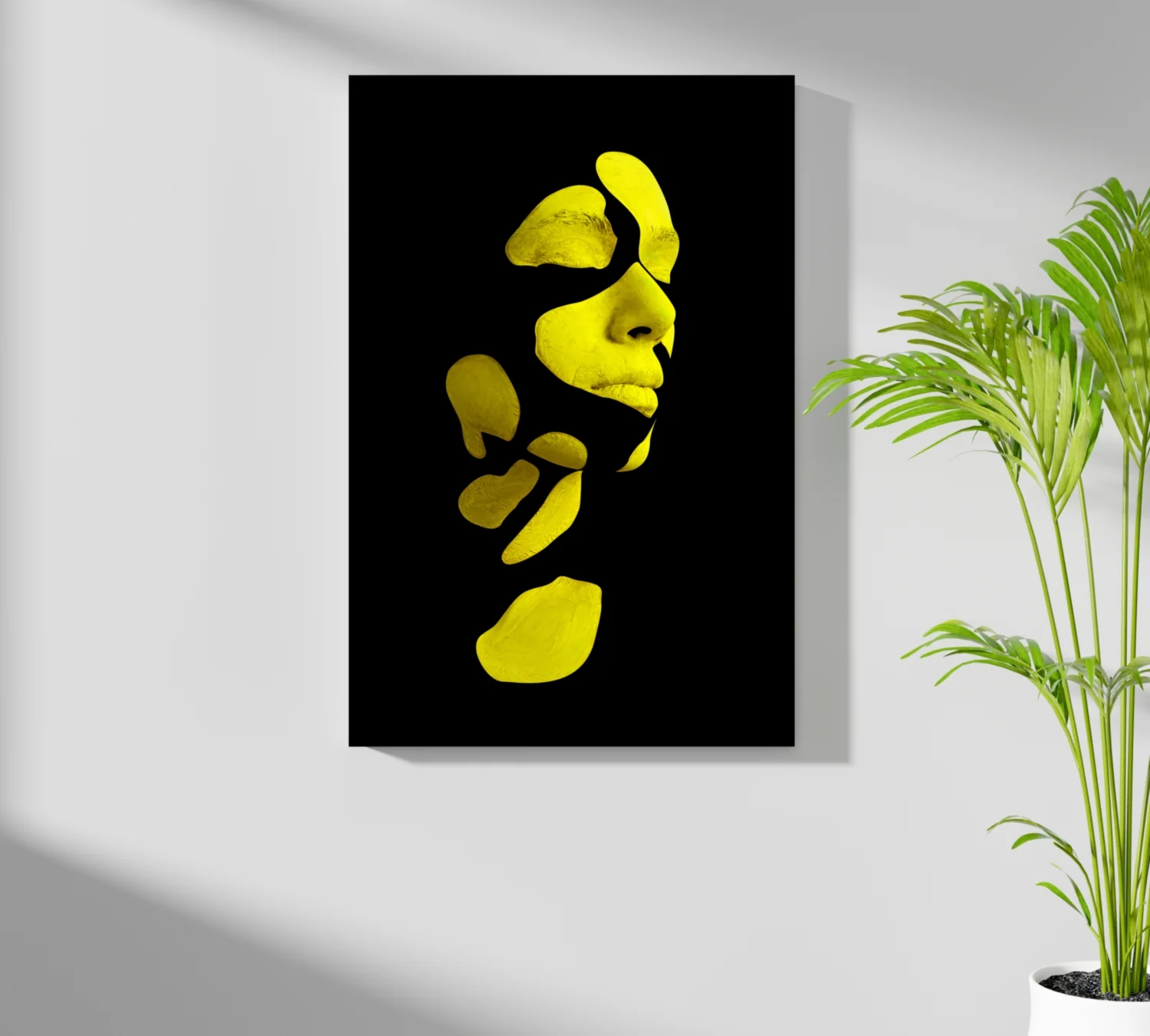 Woman in Style Yellow Aluminum Print - Image 7