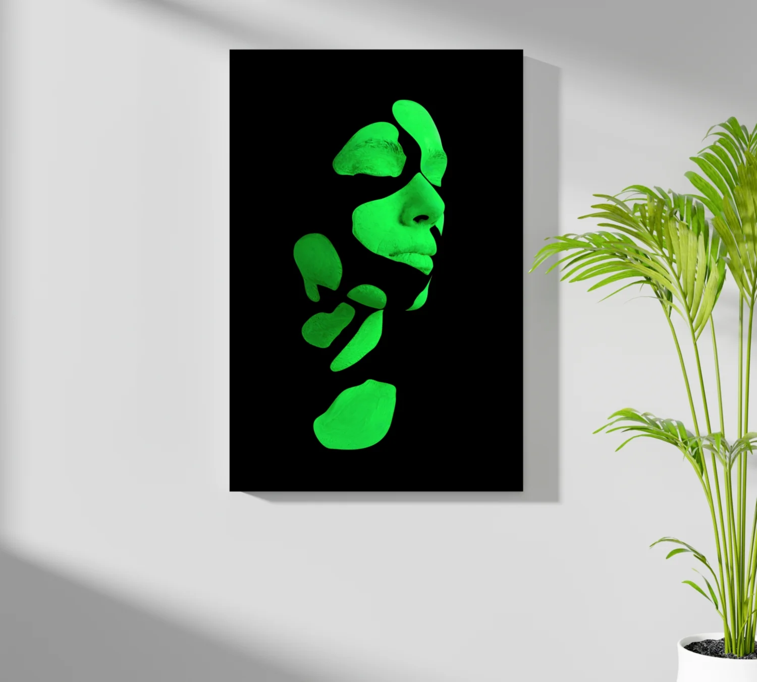 Woman in Style Green Aluminum Print - Image 7
