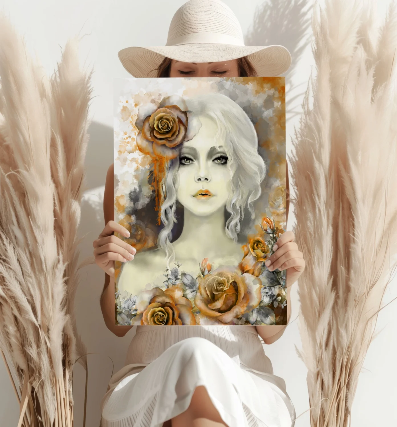 Woman Portrait Aluminum Print - Image 4