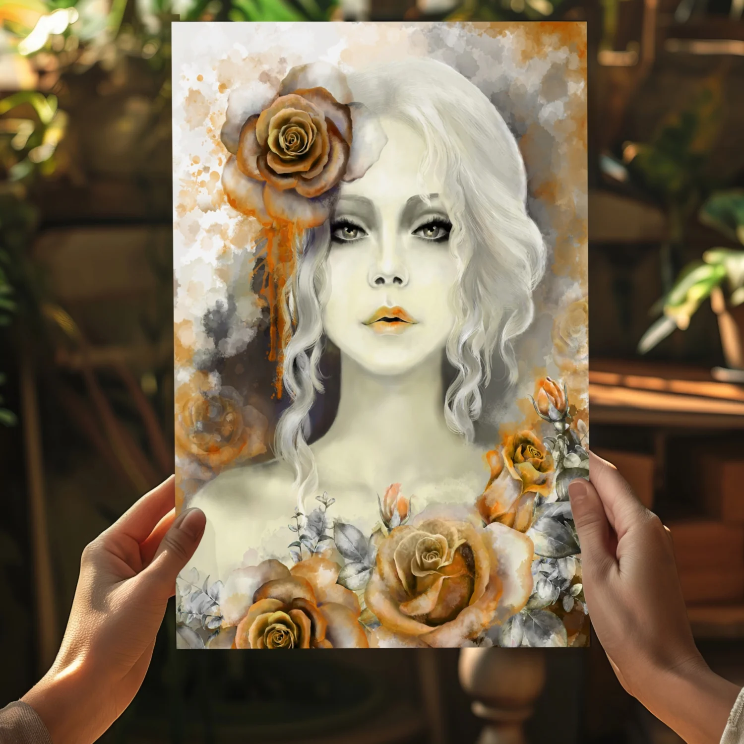 Woman Portrait Aluminum Print - Image 5