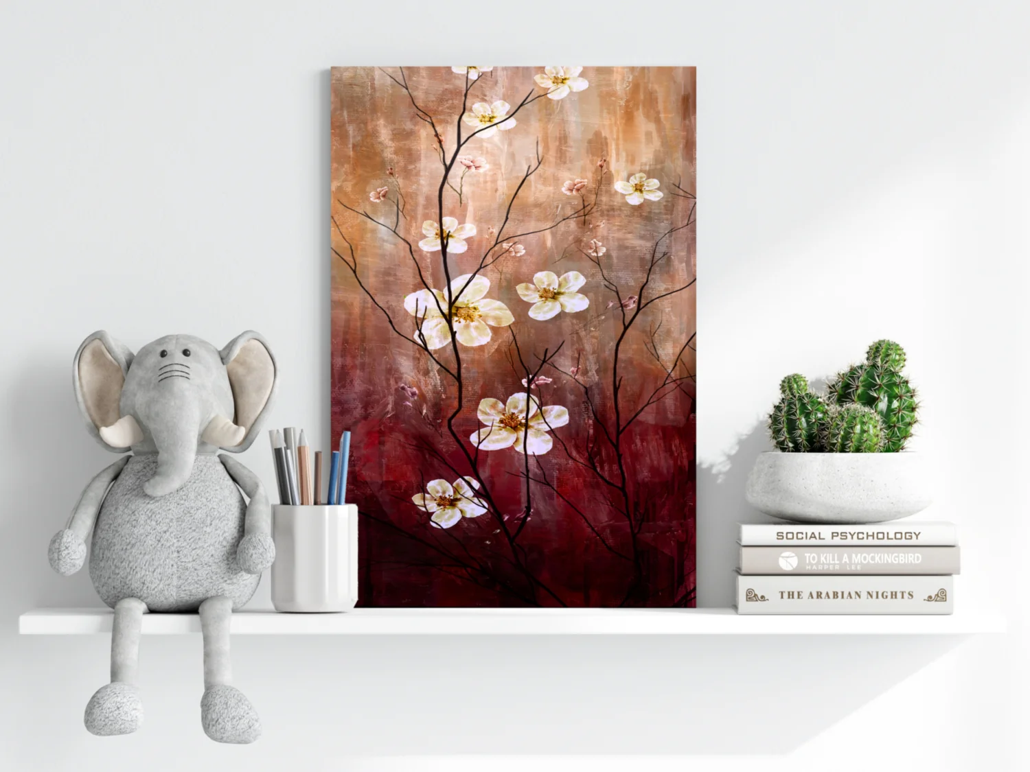 Abstract Flowers V1 Aluminum Print - Image 6