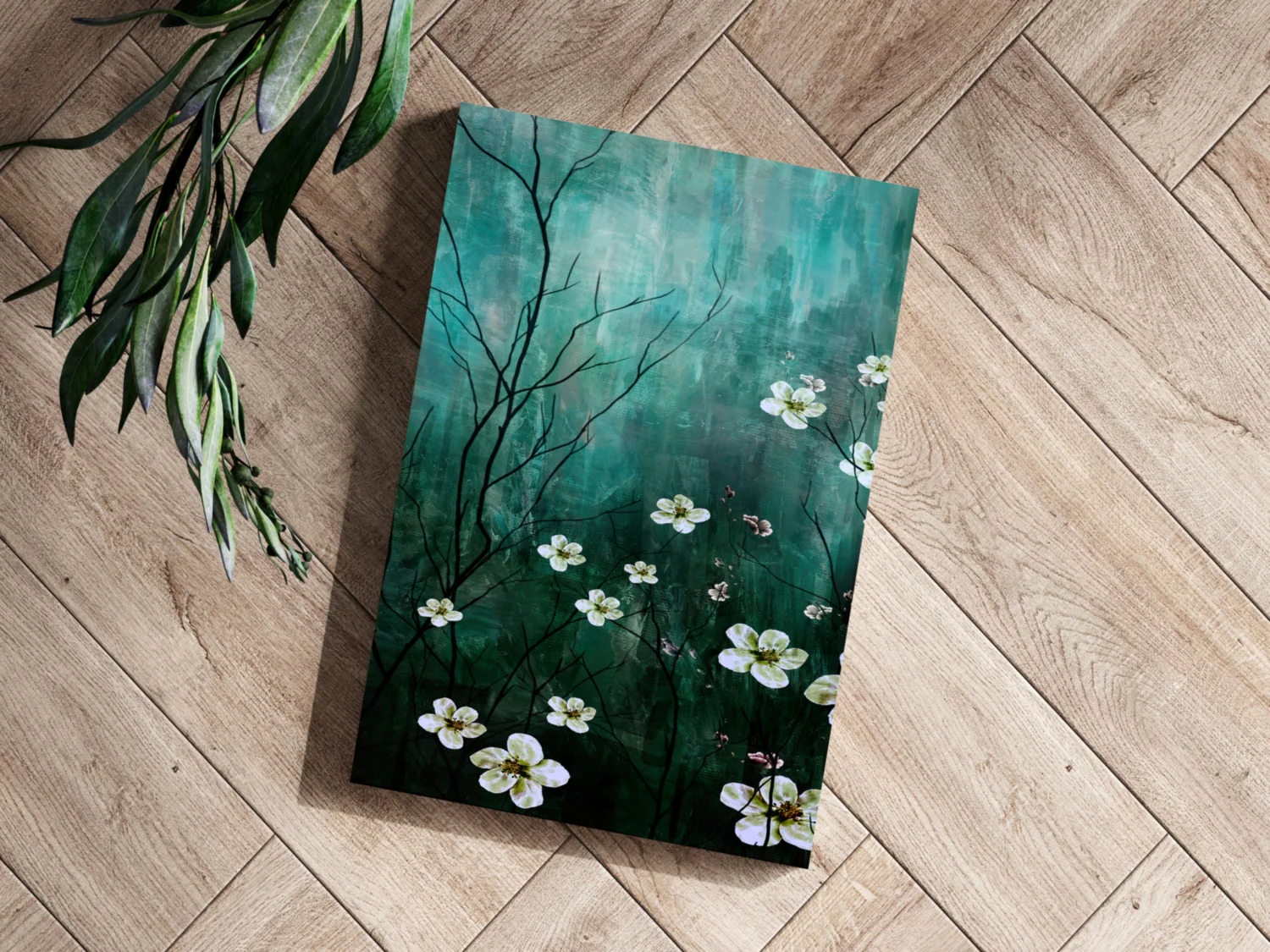 Abstract Flowers V2 Aluminum Print - Image 3