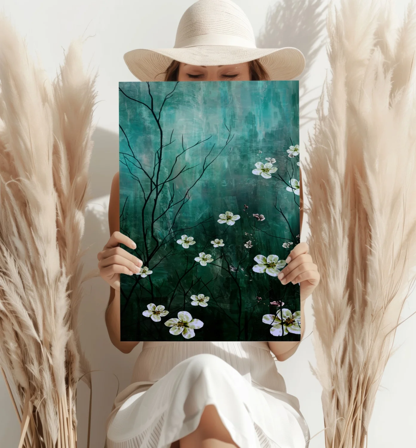 Abstract Flowers V2 Aluminum Print - Image 4
