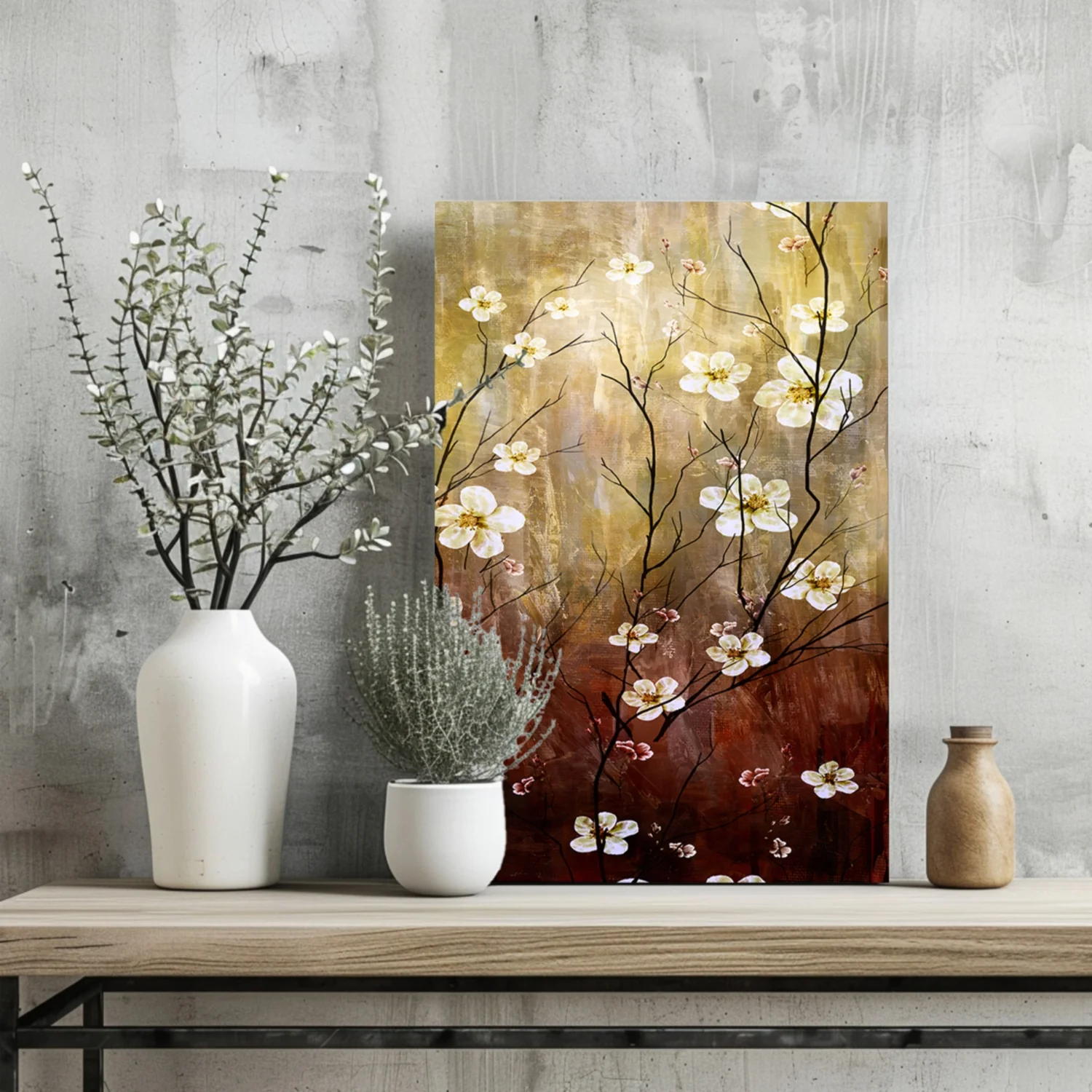 Abstract Flowers V3 Aluminum Print - Image 2