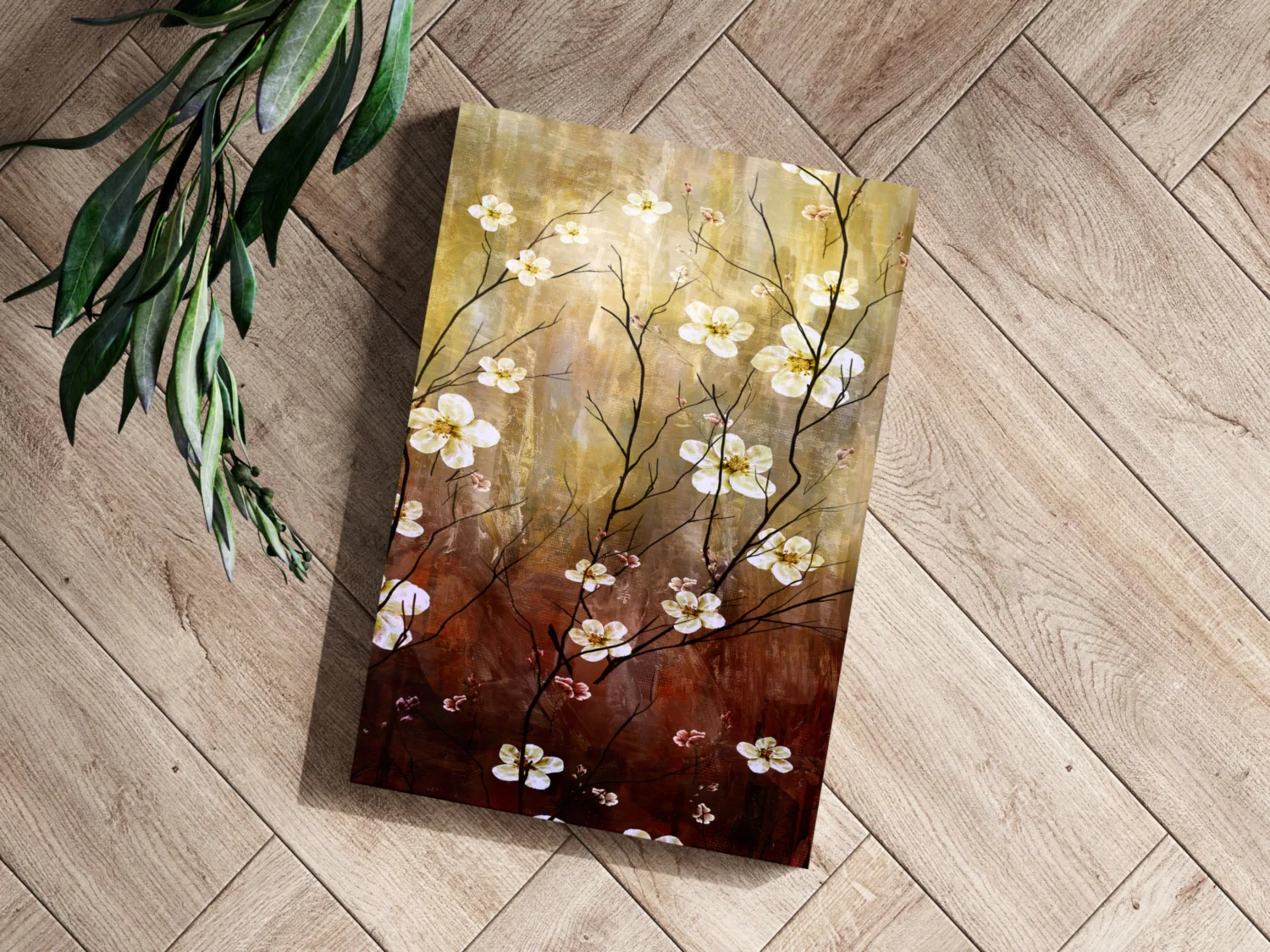 Abstract Flowers V3 Aluminum Print - Image 3
