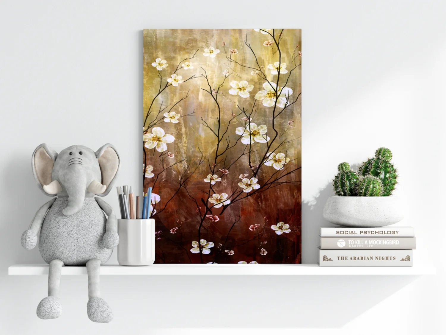 Abstract Flowers V3 Aluminum Print - Image 6