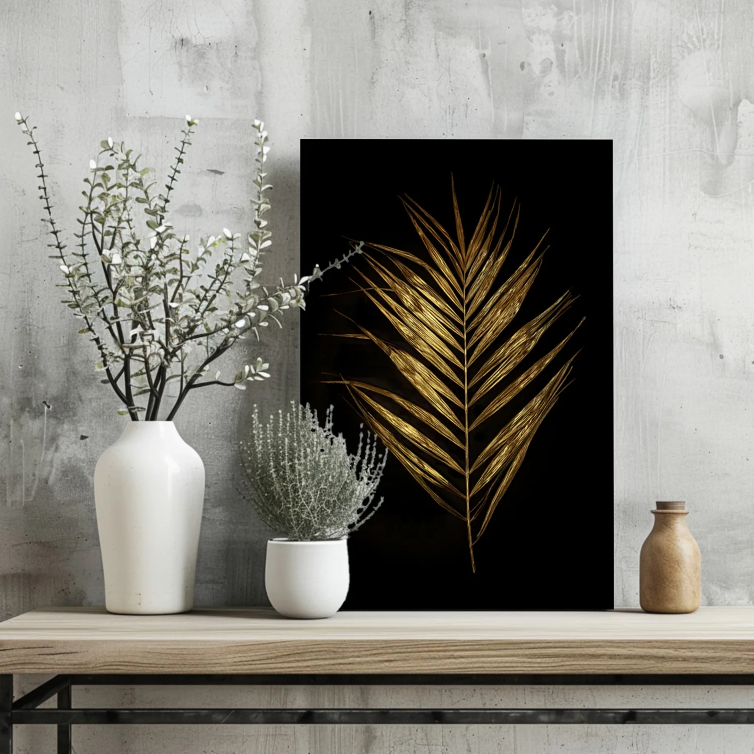 Golden Leaf Aluminum Print - Image 2