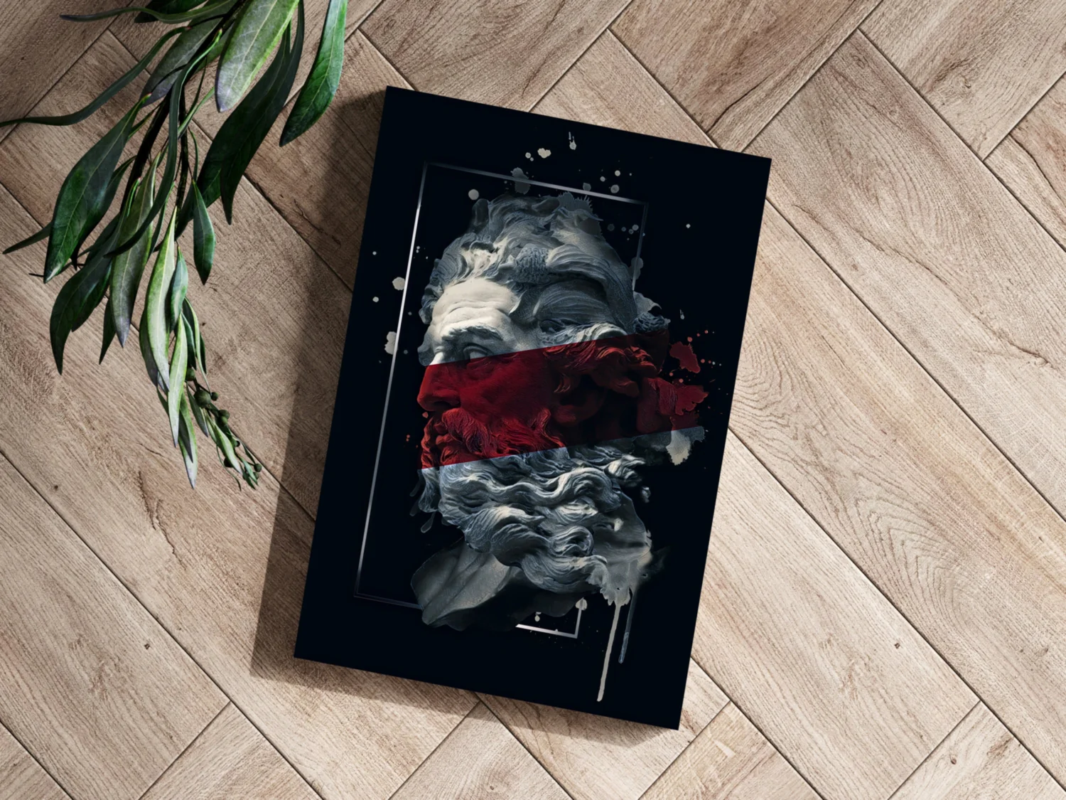 Poseidon Red Aluminum Print - Image 3