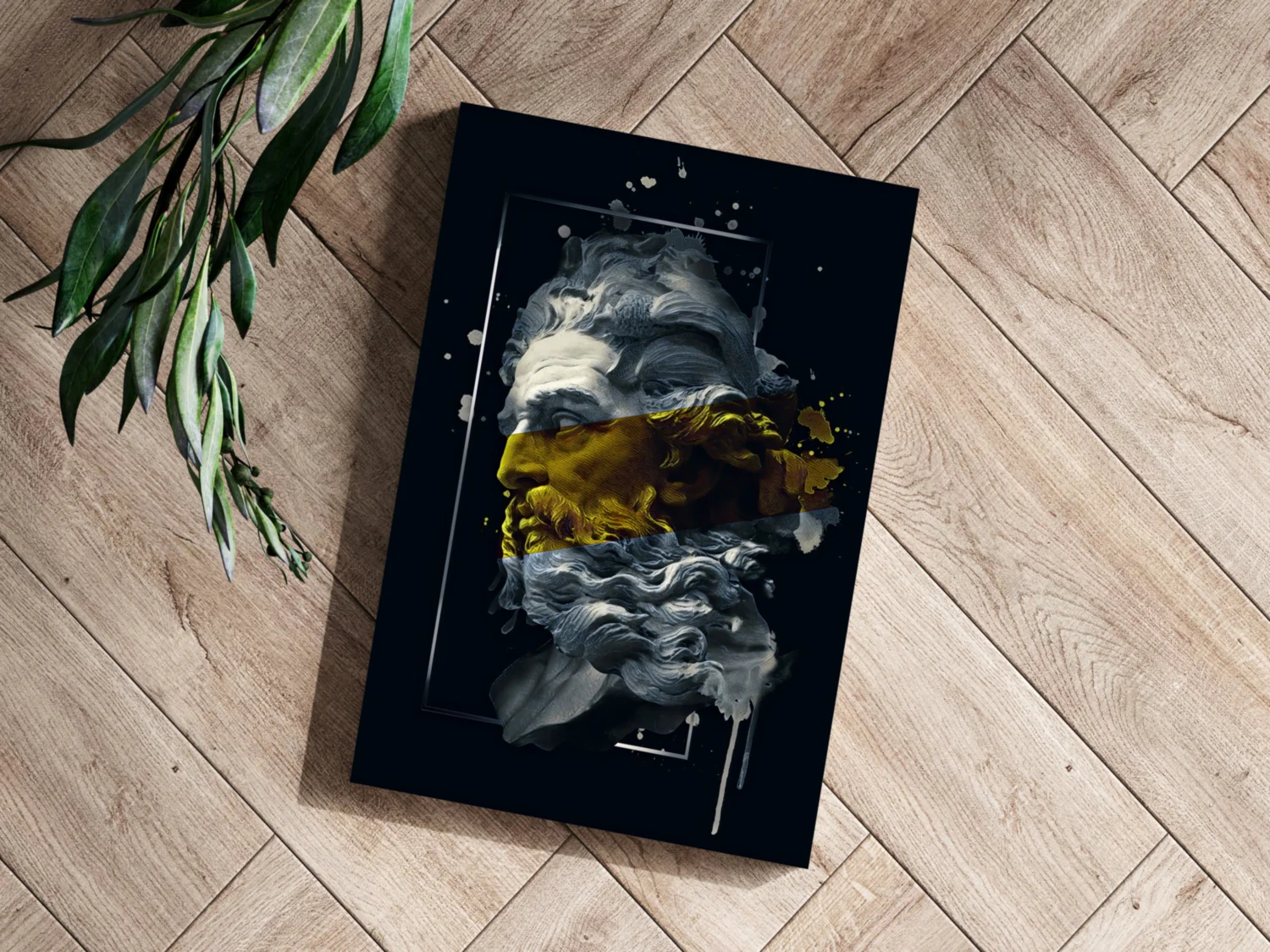 Poseidon Yellow Aluminum Print - Image 3