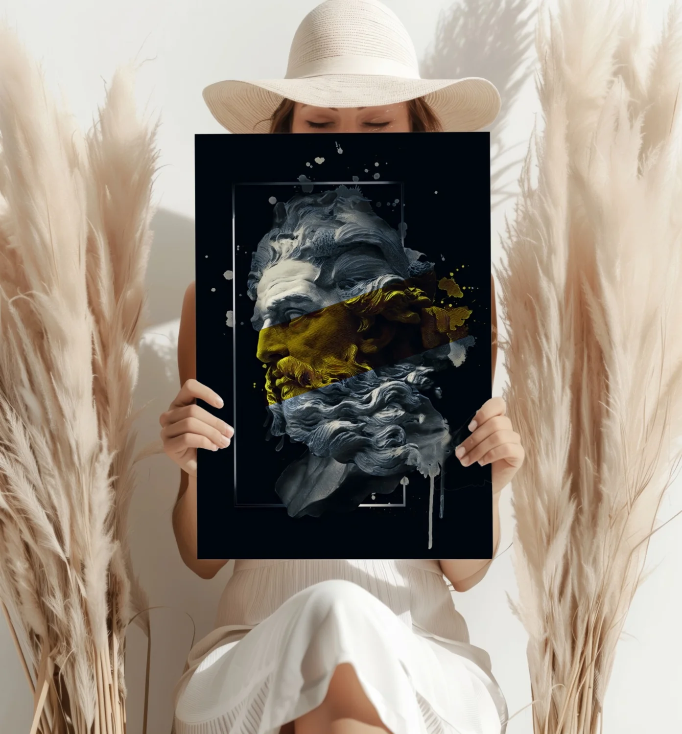 Poseidon Yellow Aluminum Print - Image 4