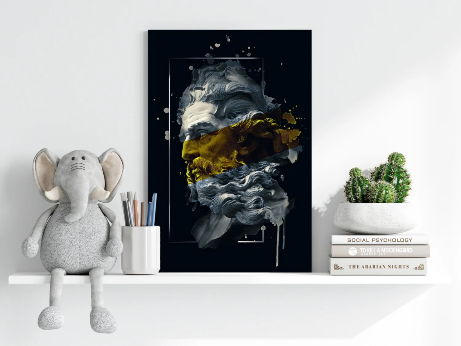 Poseidon Yellow Aluminum Print - Image 6