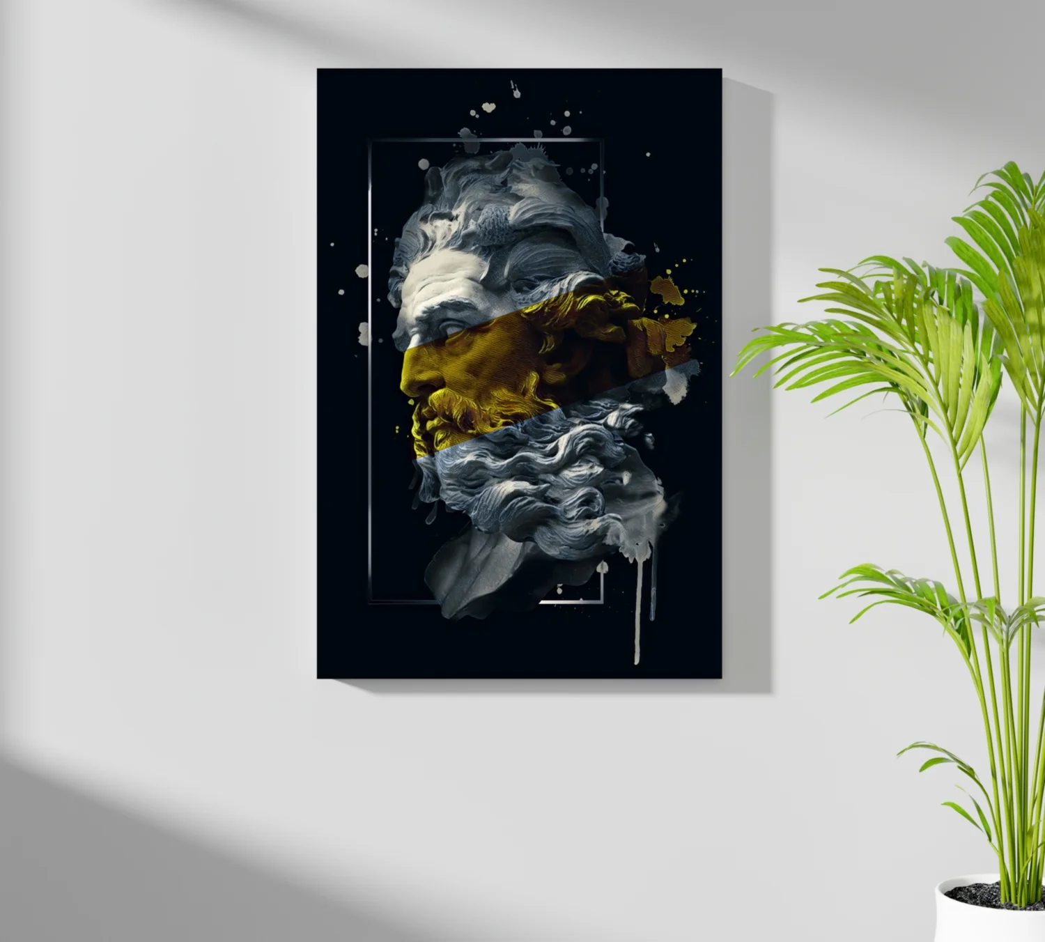 Poseidon Yellow Aluminum Print - Image 7