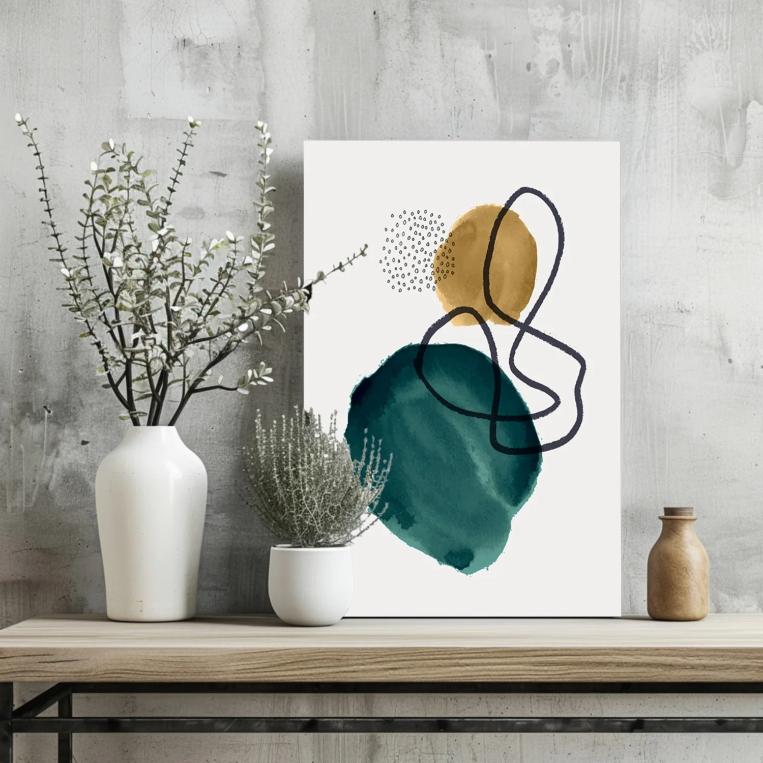 Modern Art Shape V1 Aluminum Print - Image 2