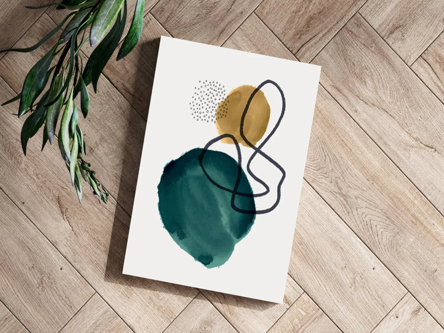 Modern Art Shape V1 Aluminum Print - Image 3