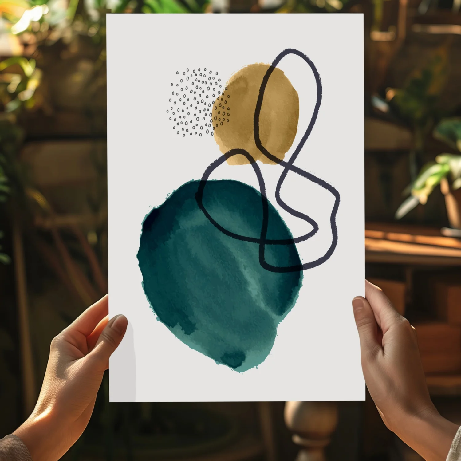 Modern Art Shape V1 Aluminum Print - Image 5