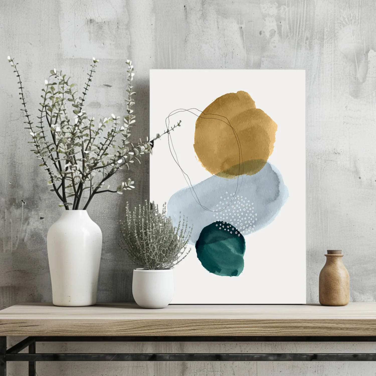 Modern Art Shape V2 Aluminum Print - Image 2