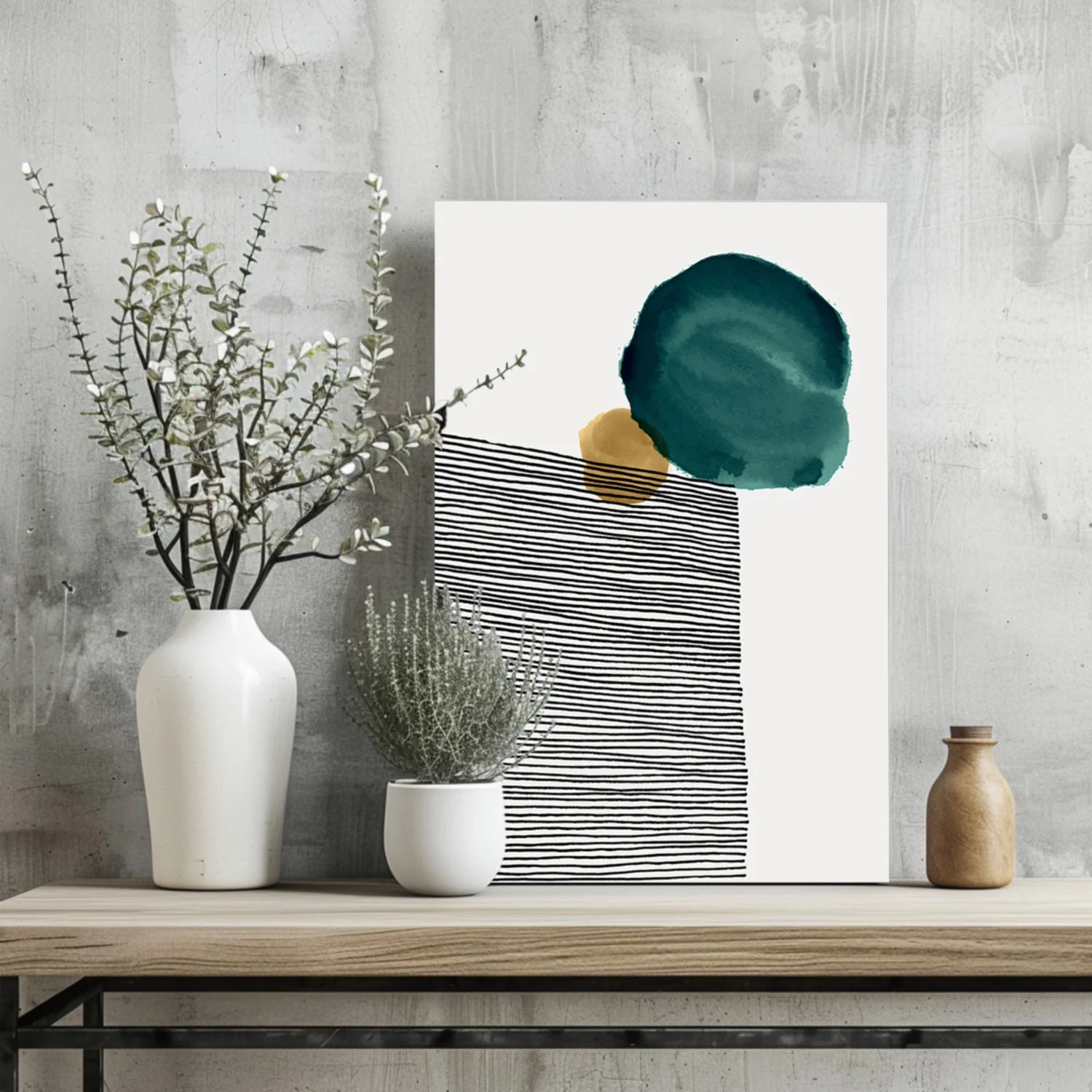 Modern Art Shape V3 Aluminum Print - Image 2