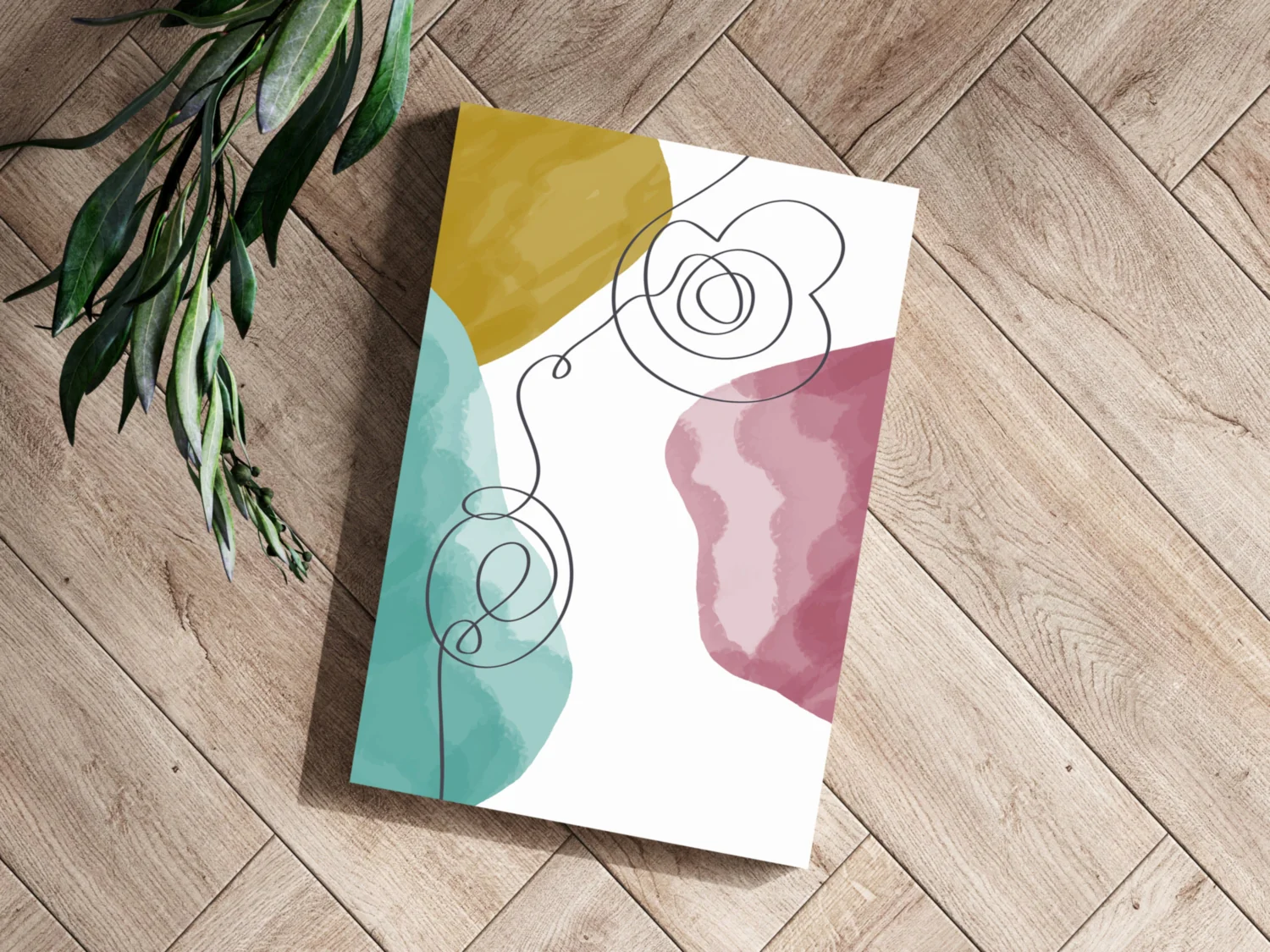 Modern Art Shape V4 Aluminum Print - Image 3