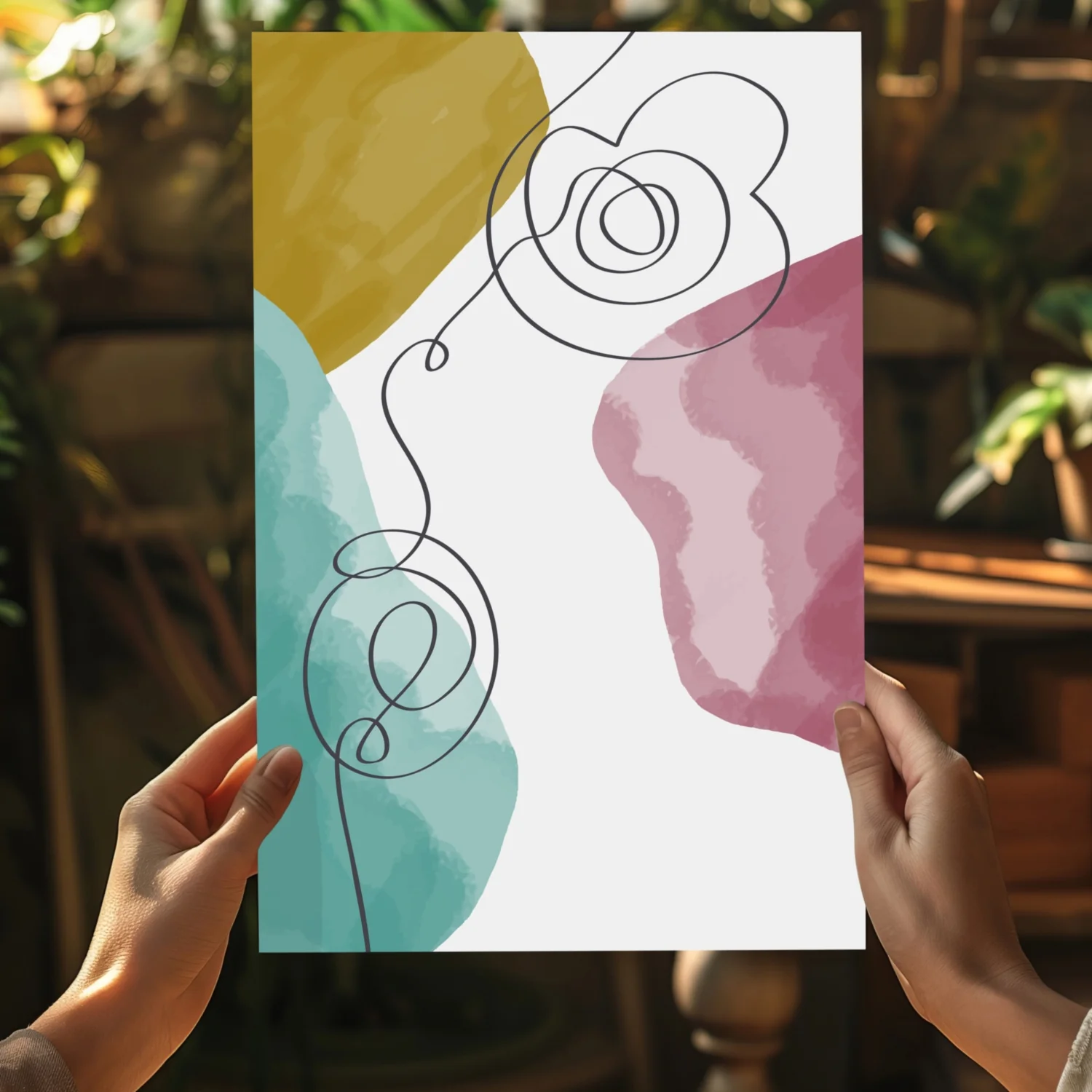Modern Art Shape V4 Aluminum Print - Image 5