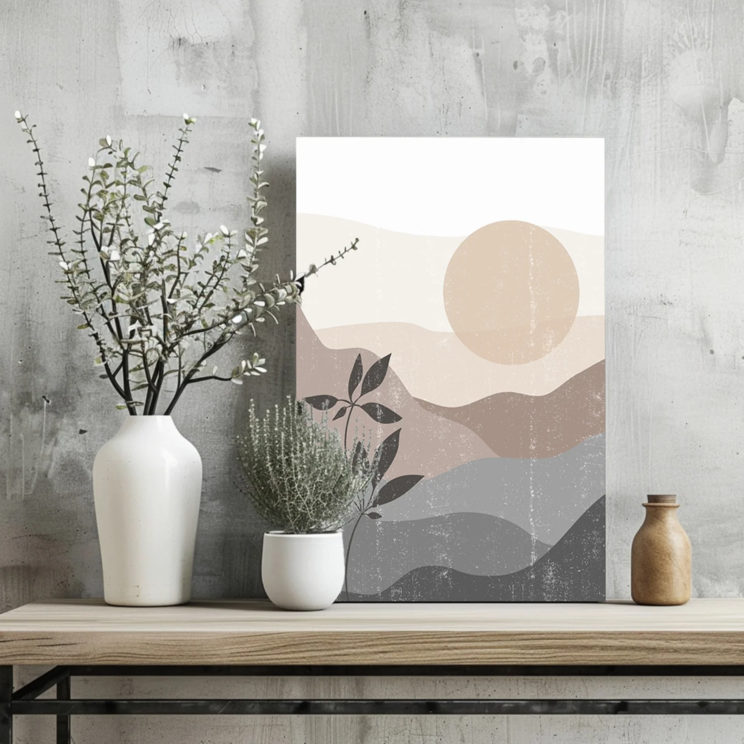 Beige Valley Aluminum Print - Image 2