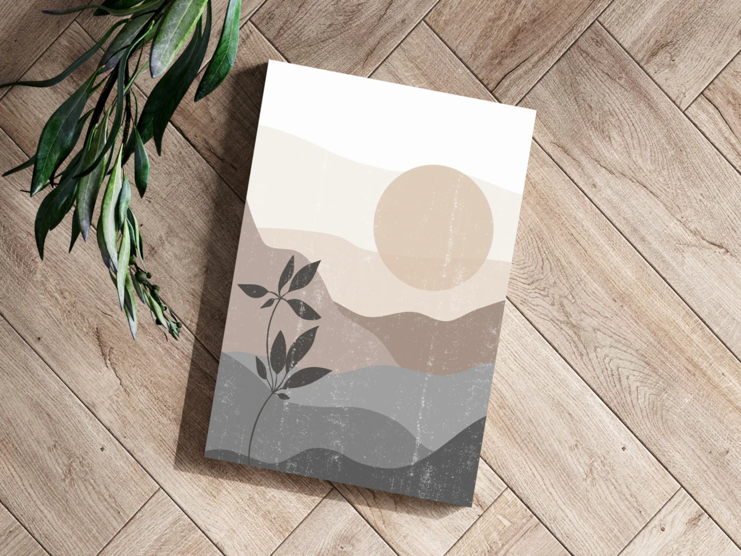 Beige Valley Aluminum Print - Image 3