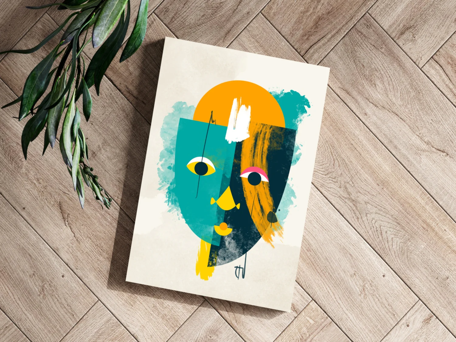 Contemporary Art V3 Aluminum Print - Image 3