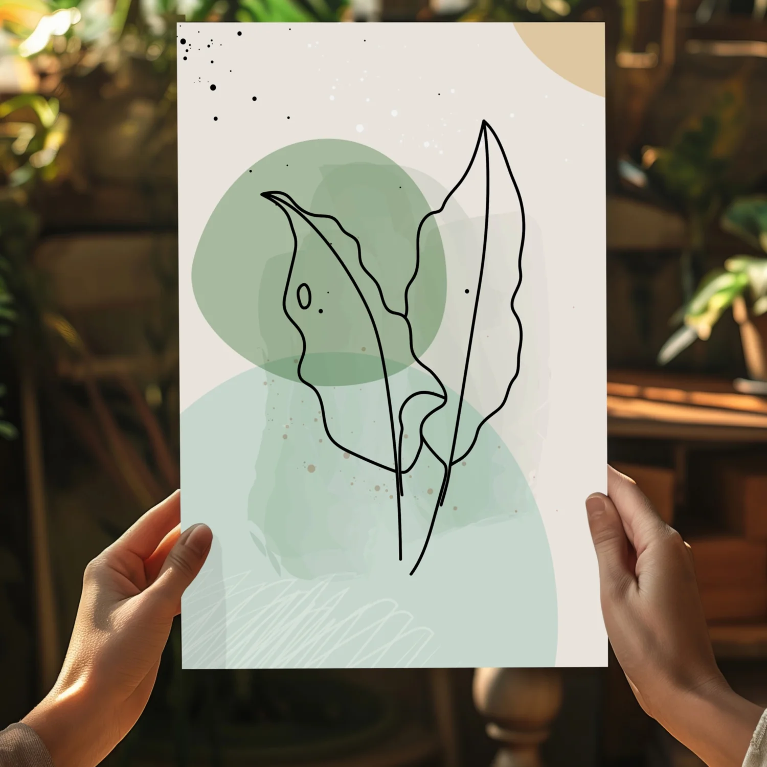 Line Art V1 Aluminum Print - Image 5