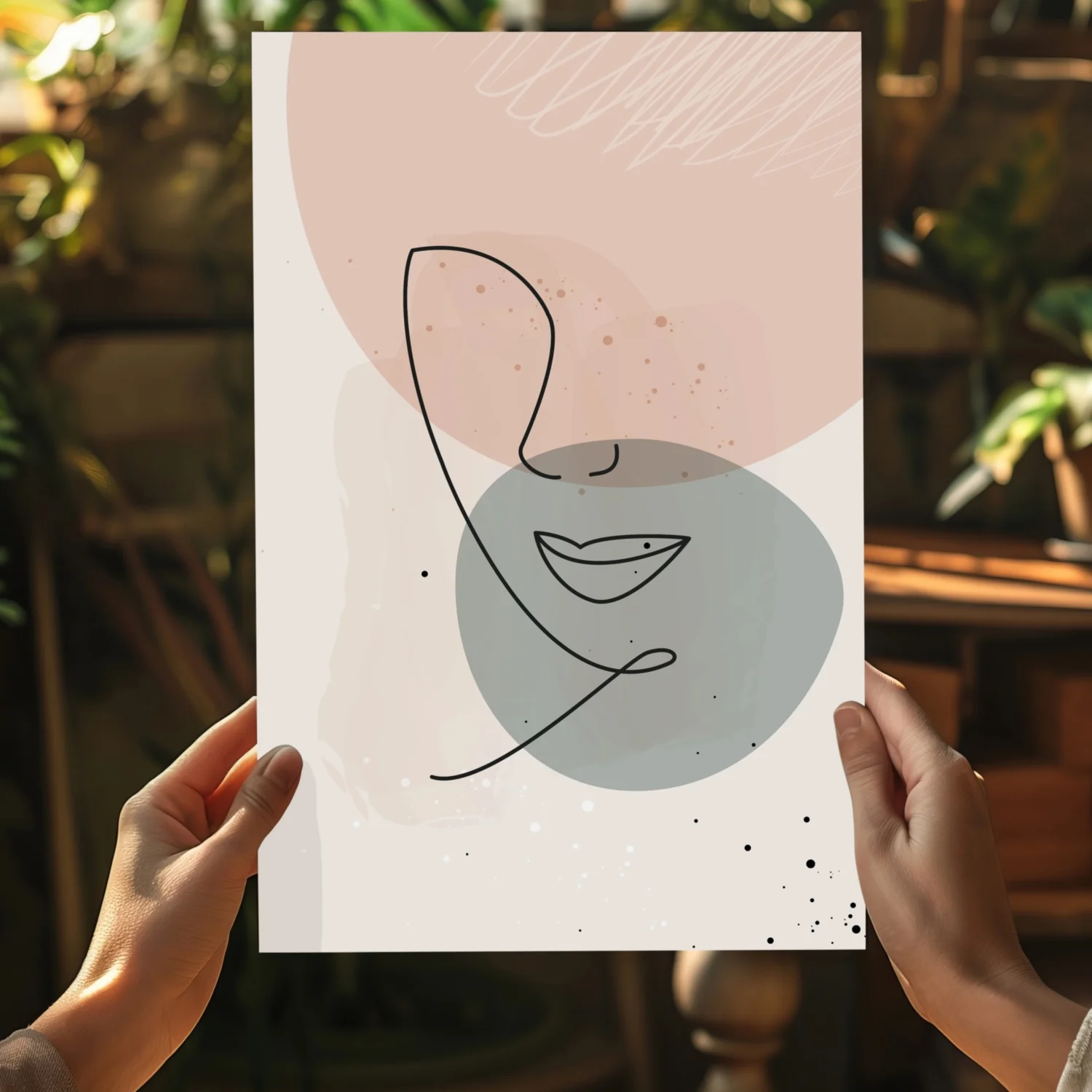 Line Art V4 Aluminum Print - Image 5