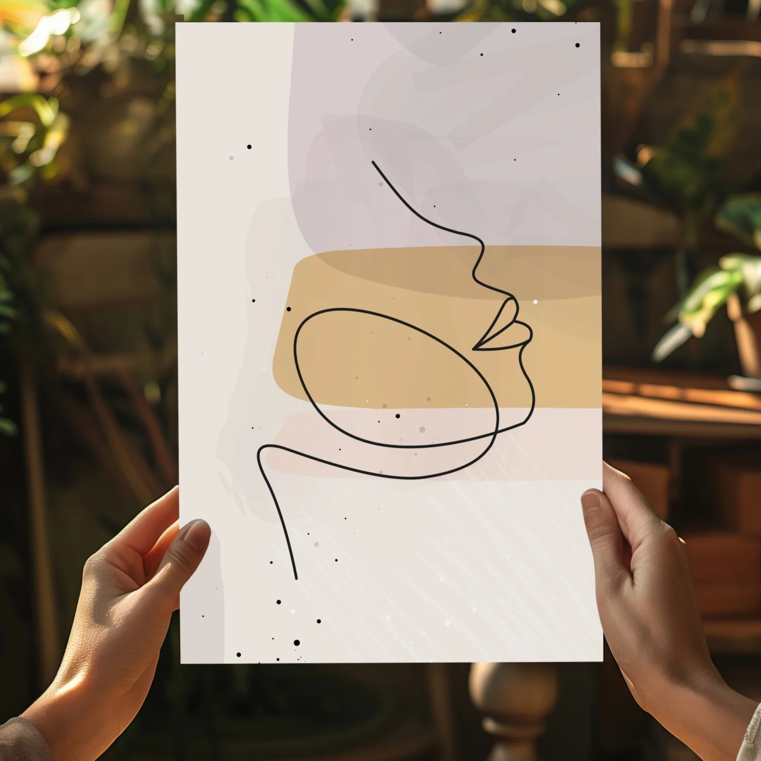 Line Art V6 Aluminum Print - Image 5