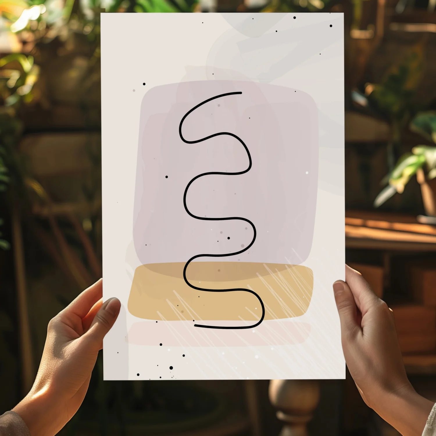 Line Art V9 Aluminum Print - Image 5