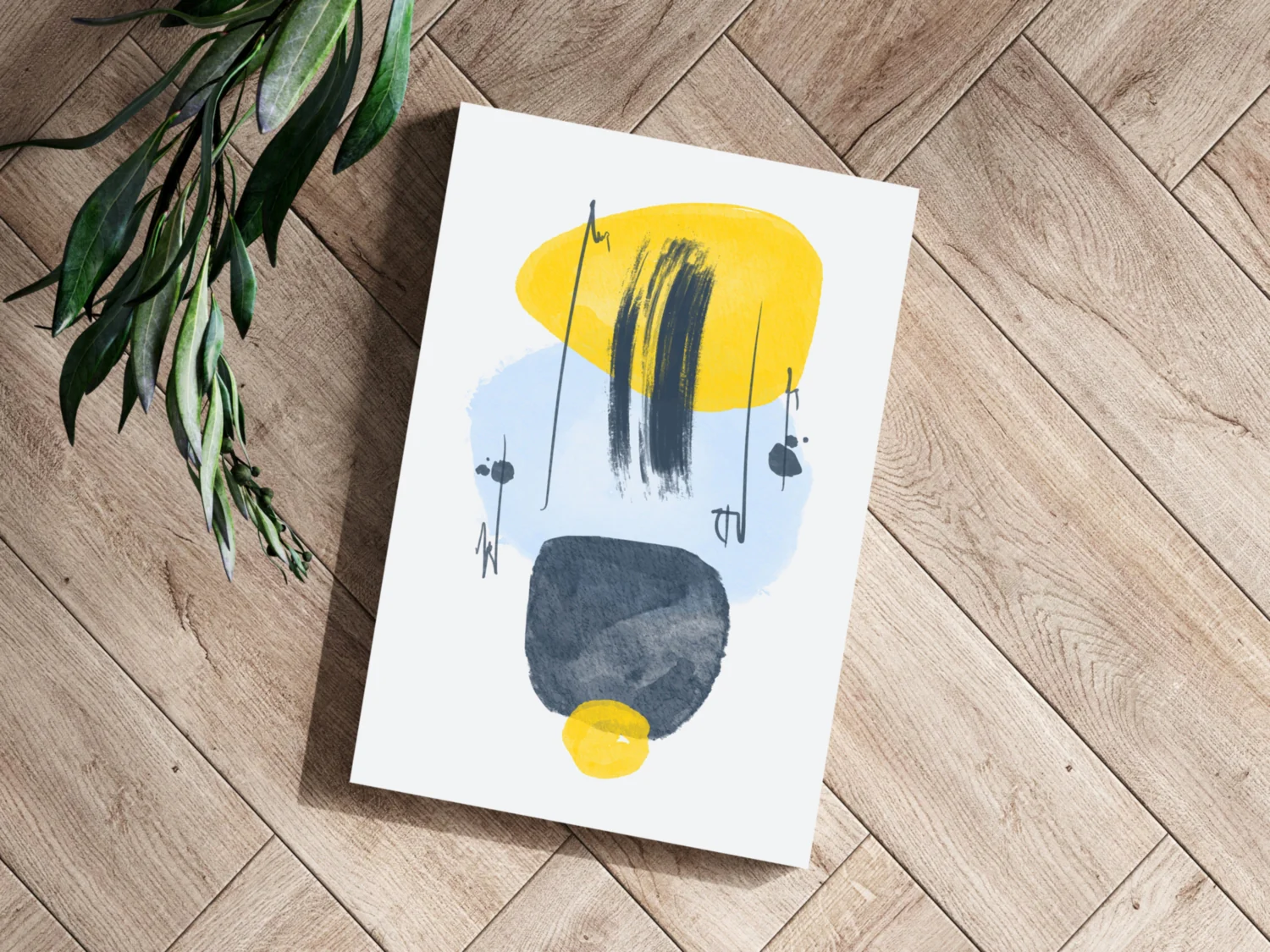 Line Art V11 Aluminum Print - Image 3
