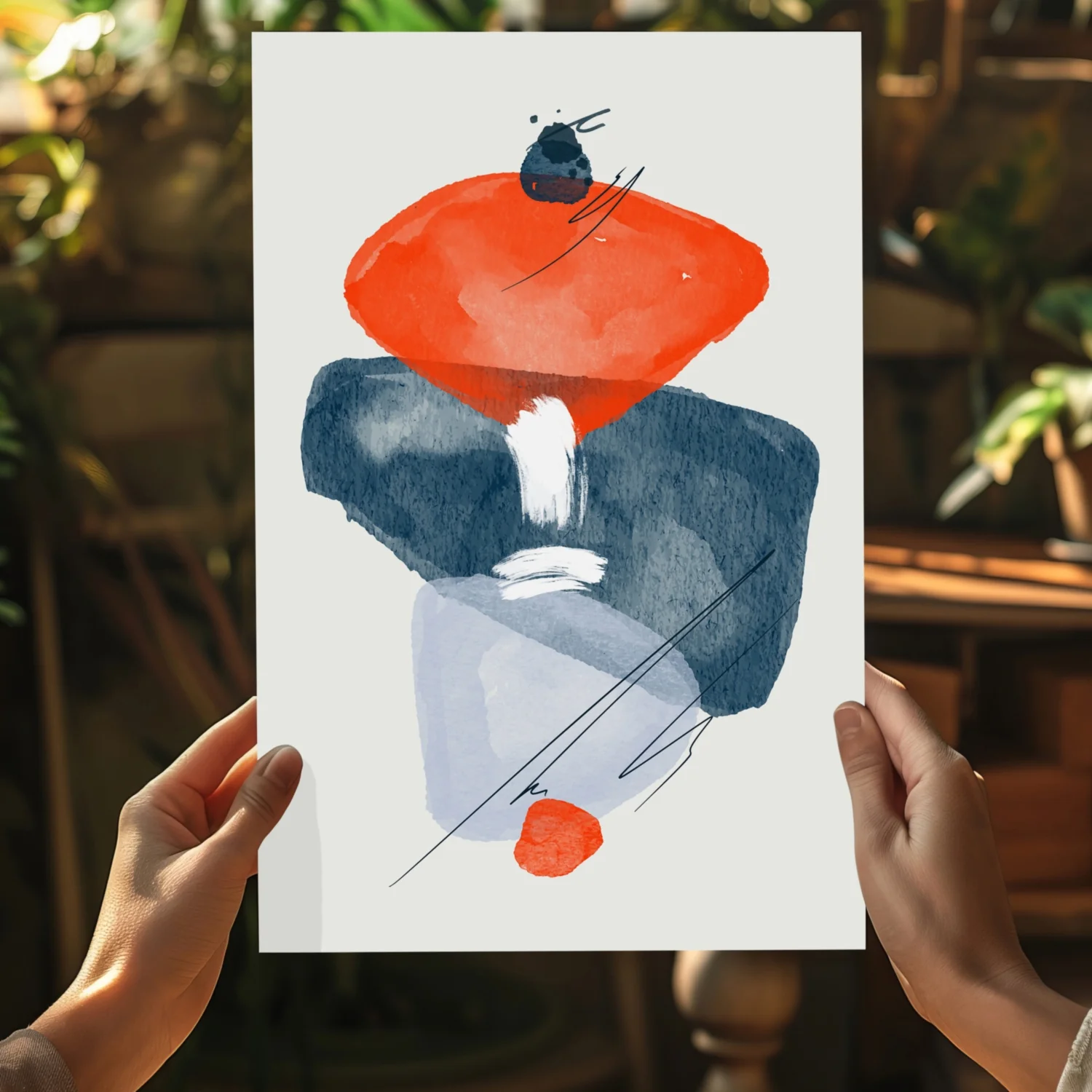 Line Art V12 Aluminum Print - Image 5